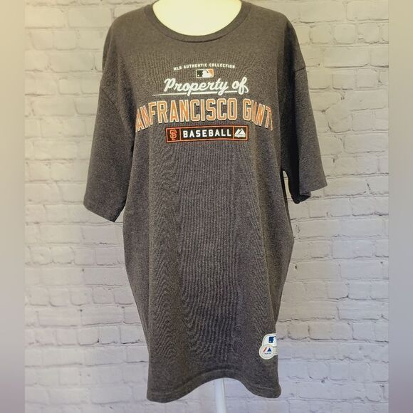 MAJESTIC Authentic SF GiantsโGray T Shirt Men's SZ L - Picture 5 of 6
